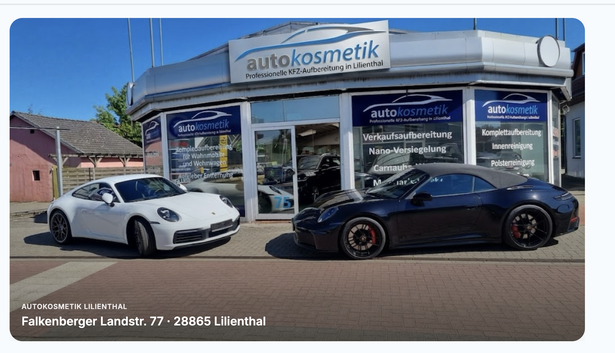 autokosmetik Lilienthal — Studio in der Falkenberger Landstraße 75