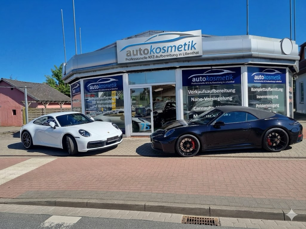 autokosmetik Lilienthal – Standort Falkenberger Landstr. 75 mit aufbereiteten Porsche 911 Fahrzeugen